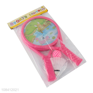 Good sale cartoon plastic kids badminton racket toys