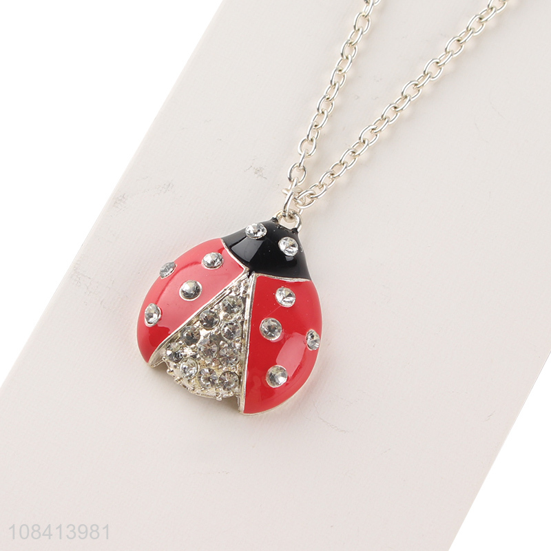 New Arrival Creative Ladybug Necklace for Ladies Decoration