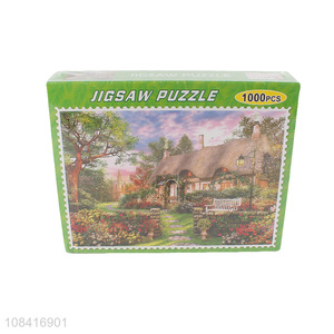 Low price 1000 piece pastoral landscape puzzles wholesale