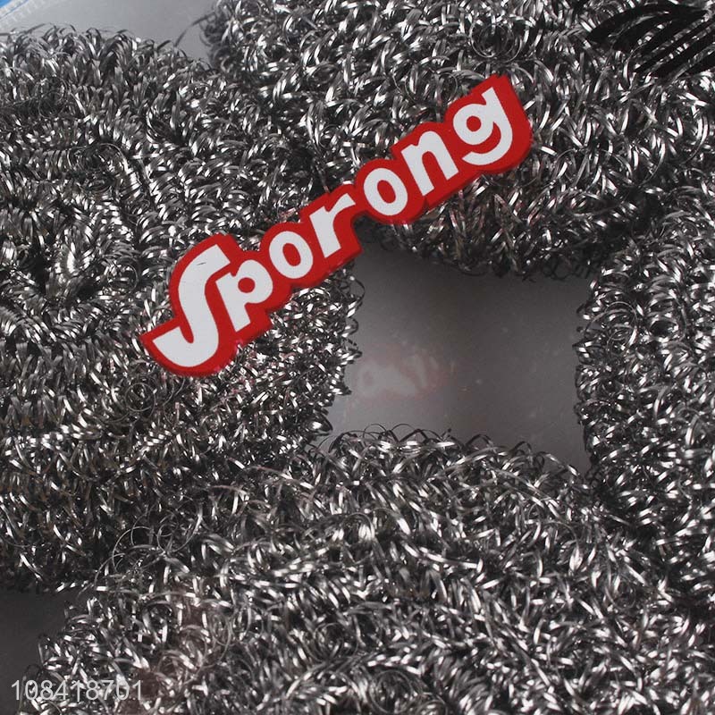 Good quality 6 pieces steel wire cleaning ball steel wool for kitchen