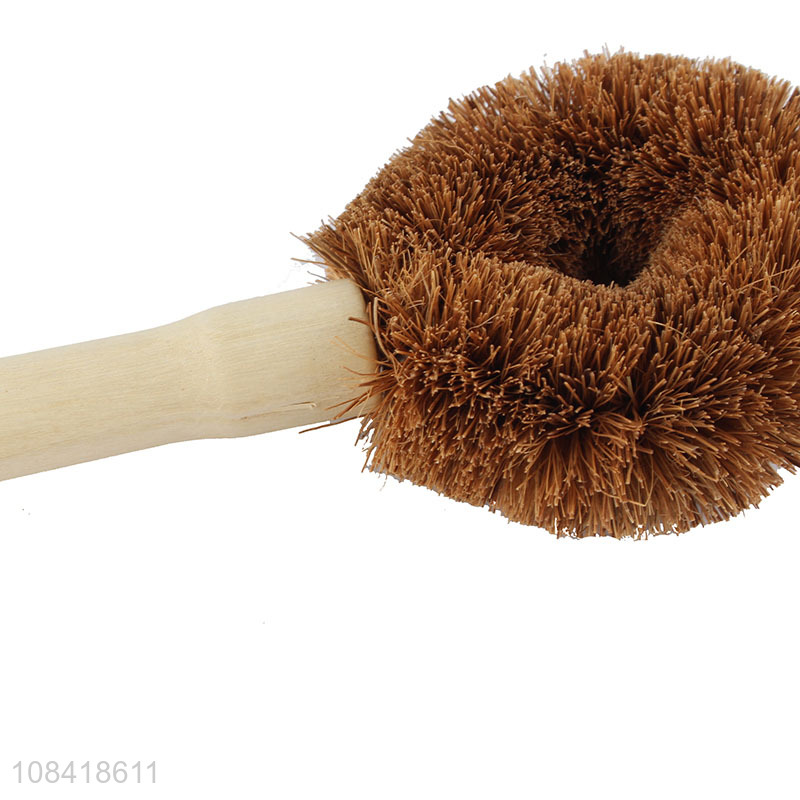 Hot sale kitchen dish cleaning brush pot brush with wooden handle