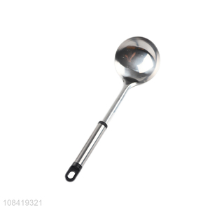 Wholesale solid stainless steel soup ladle cooking ladle for soup