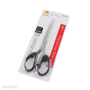 Online wholesale black stainless steel office scissors for stationery