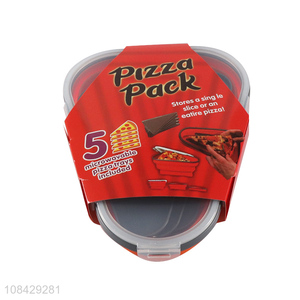 Wholesale pizza slice storage container pizza box with 5 serving trays