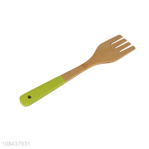 Top quality kitchen utensils bamboo slotted spatula