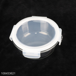 Wholesale clear high borosilicate glass food container fridge food crisper