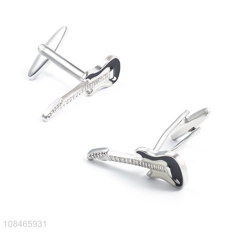 Factory direct sale cool guitar cufflinks men sleeve button