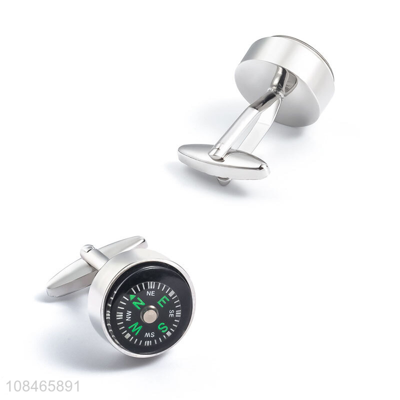 New arrival creative compass durable cufflinks for men