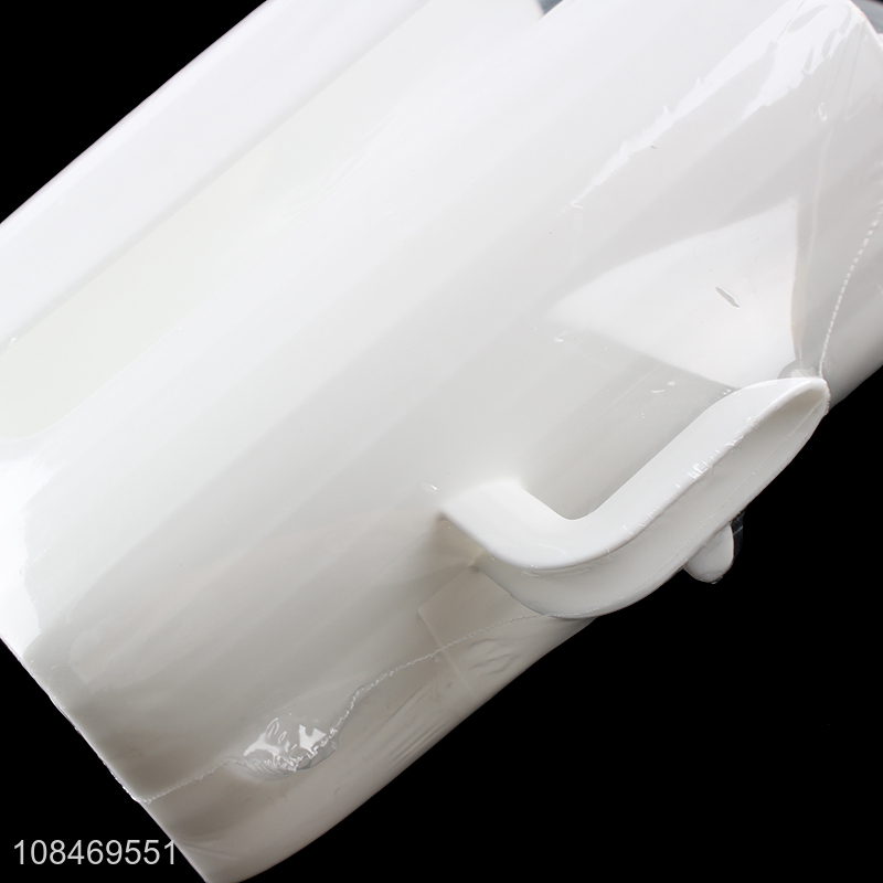 Factory supply white plastic toilet tissue box for sale