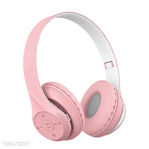 Wholesale 5.0 macaron color foldable wireless headset bluetooth music headphone