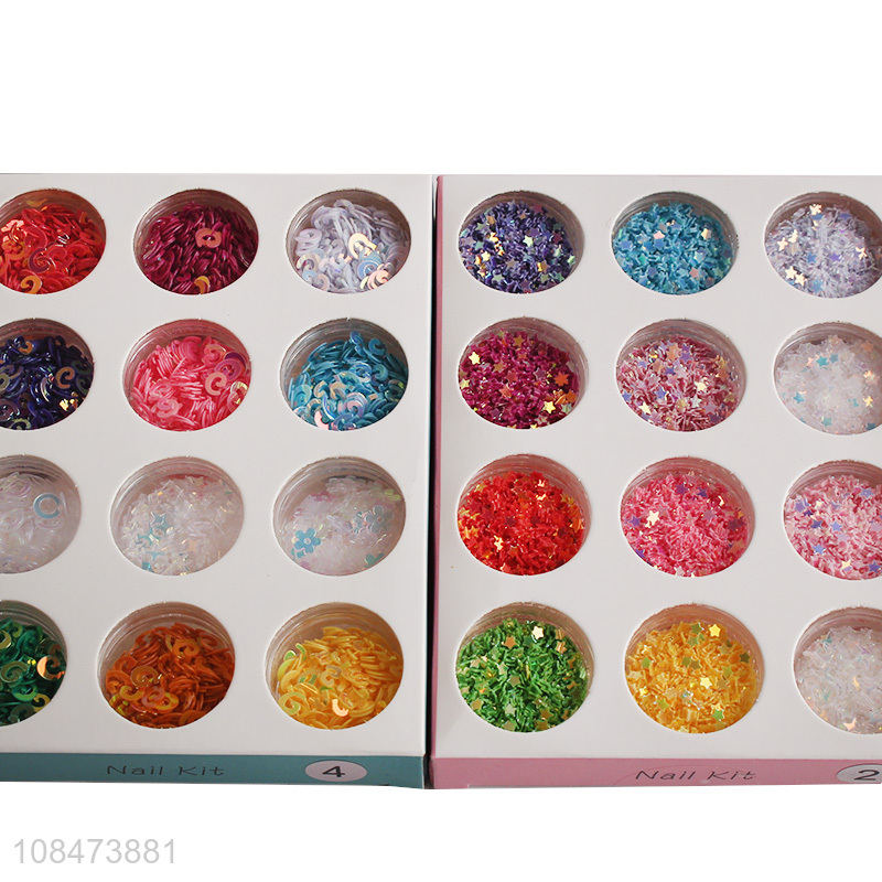 Wholesale price fashion cute manicure sequins set