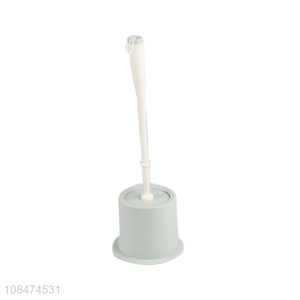 Hot selling long handle plastic toilet brush with base