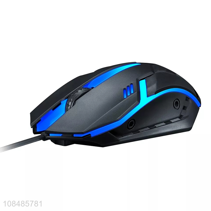 Factory price 7-color led backlight 3 buttons optical wired gaming mouse