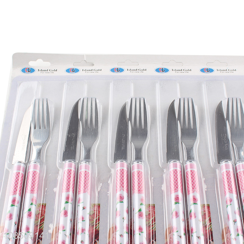 Wholesale from china household tableware knife and fork set