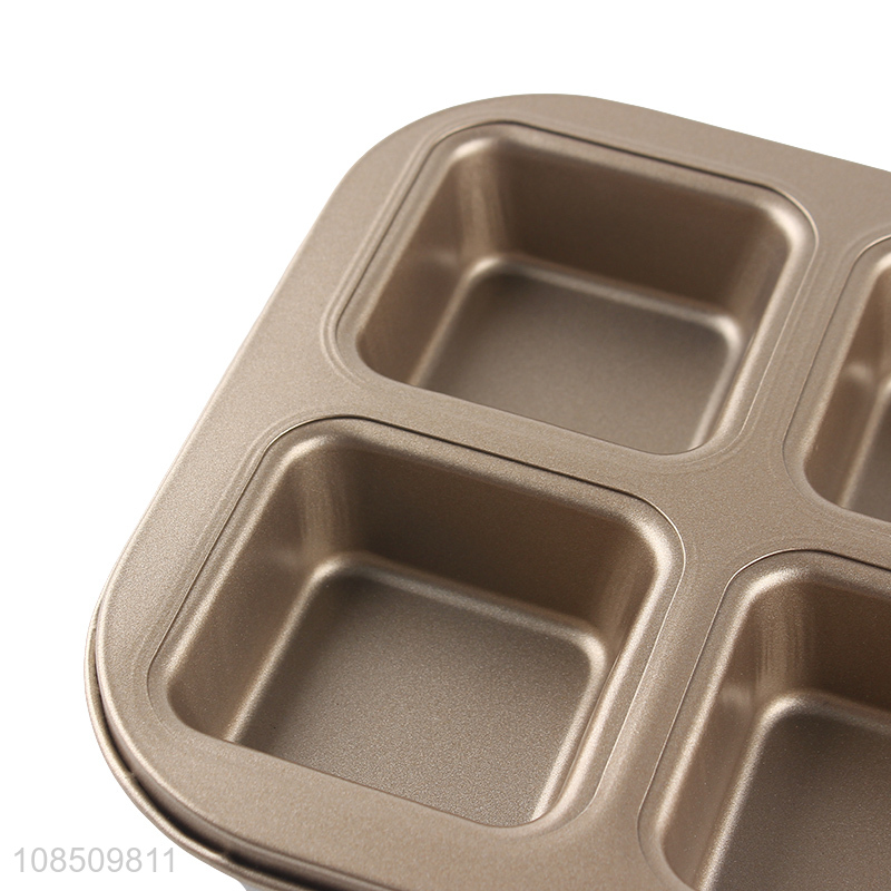 Good quality 6-cavity non-stick carbon steel cake baking pan bakeware