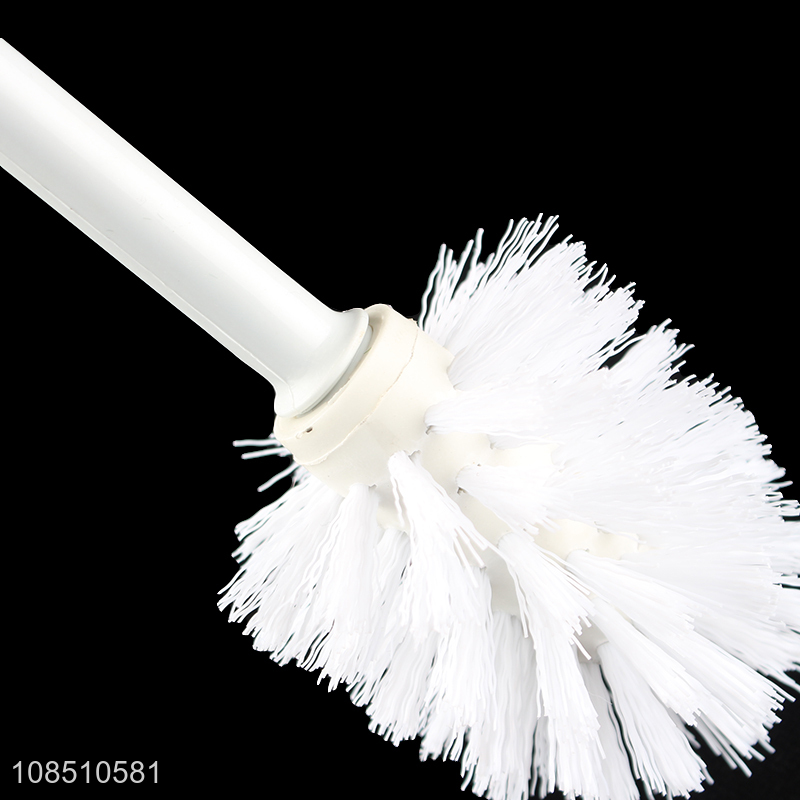 Latest design white plastic bathroom cleaning brush toilet brush