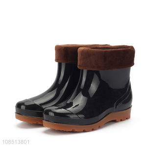 New products winter warm men fashion working shoes waterproof rain boots