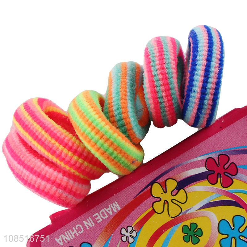 Factory price 6pcs/set colrful elastic hair ties ponytail holders