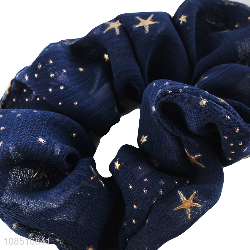 Hot product chic elegant star hair scrunchies for women girls