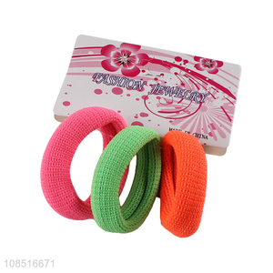 Factory supply 3pcs/set thick elastic hair bands for female