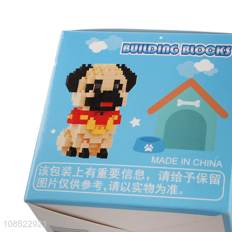 Wholesale small particle building block toys dog building block kit