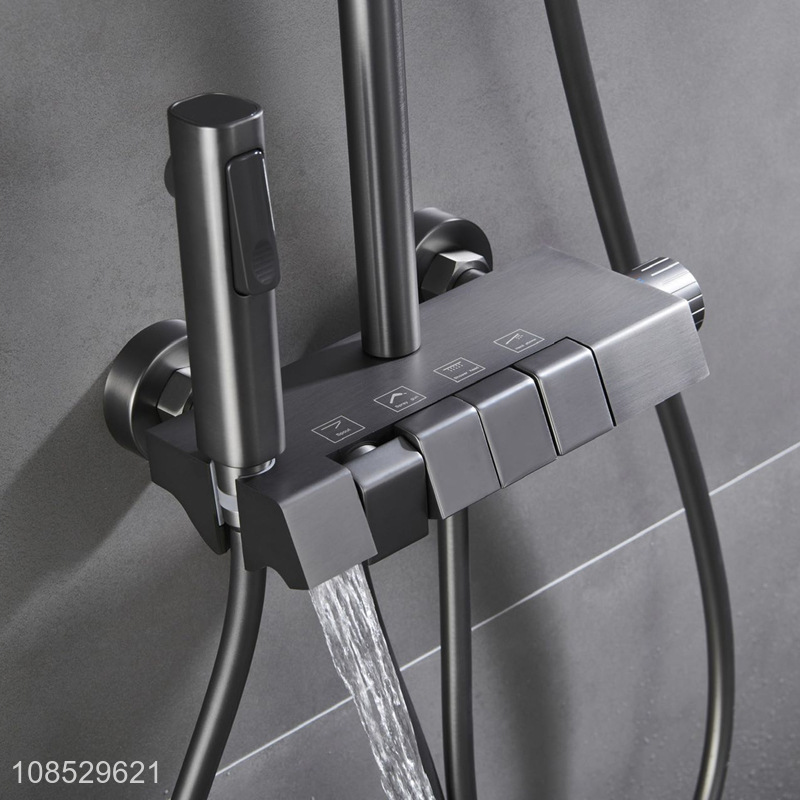 China manufacturer 4-function piano key shower set rainfall shower set