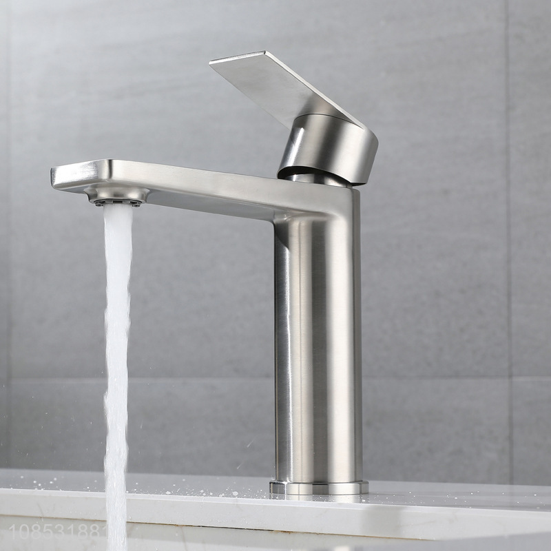 Best quality single handle stainless steel bathroom sink faucet