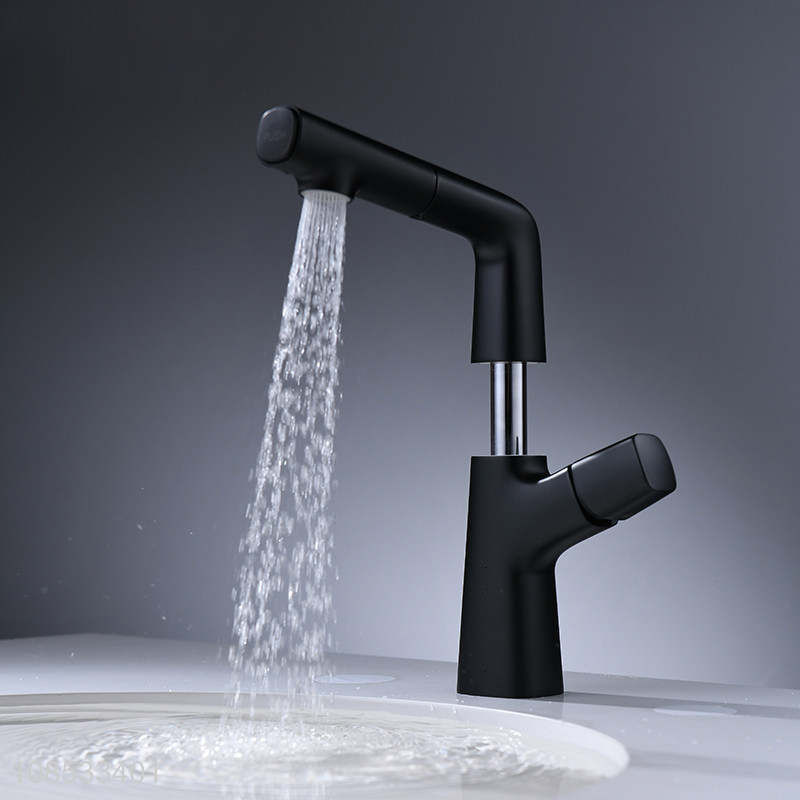 Factory supply liftable rotating pull-out washbasin faucet water tap