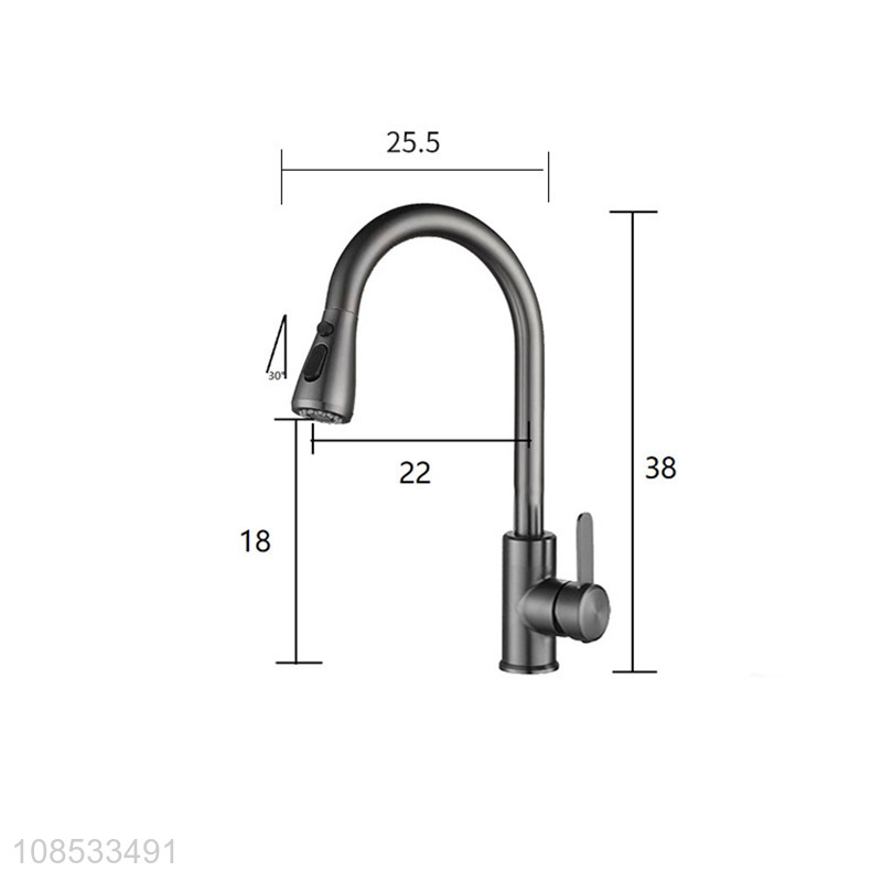 Wholesale kitchen sink faucet pull down water tap with pull out sprayer