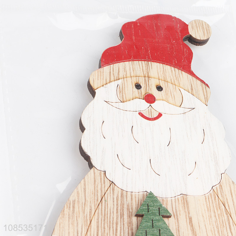 Hot selling Christmas tabletop decoration painted wooden crafts