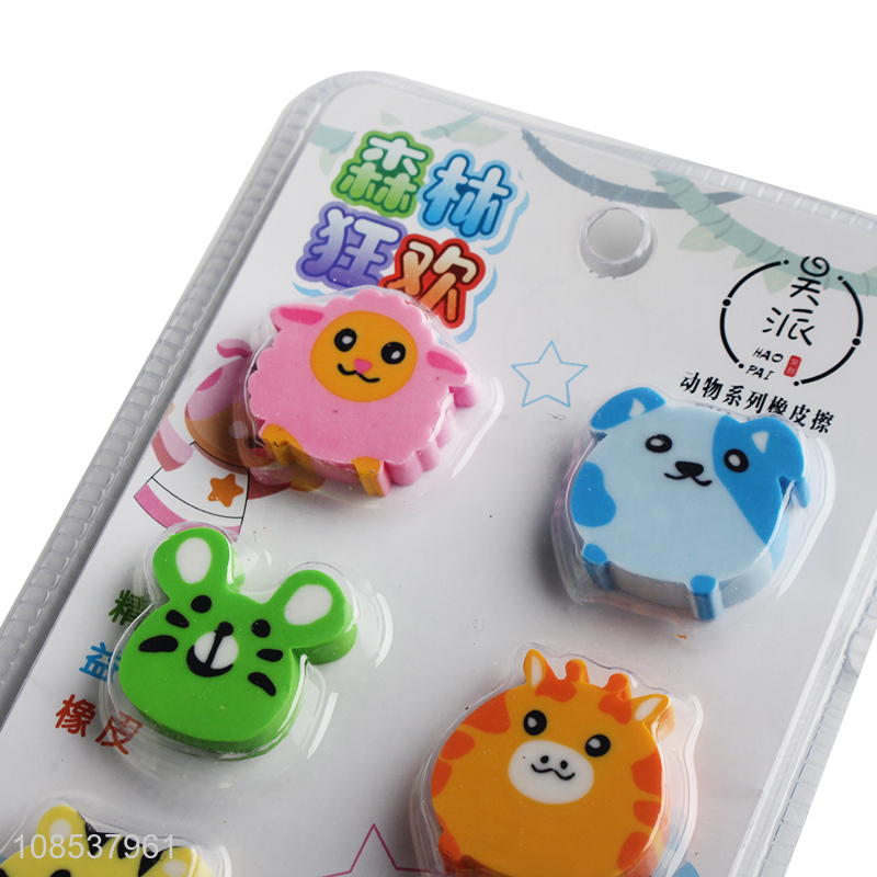 Cheap price children cartoon animal shape eraser for stationery