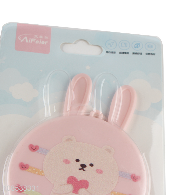 Good quality cartoon single sided compact mirror for girls