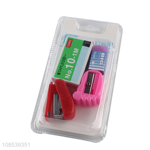 Yiwu market office binding supplies stapler set wholesale