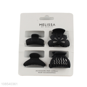 Yiwu factory black 4pieces hair accessories hair claws