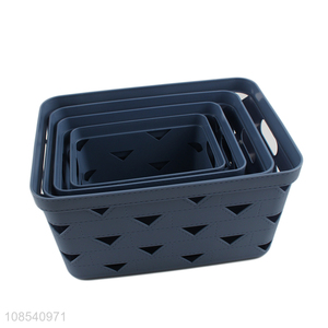 Wholesale from china multicolor imitation leather storage basket