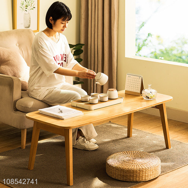 New product folding bamboo tea table small balcony table wholesale