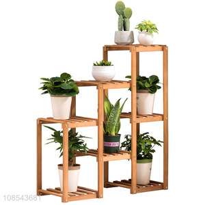 Wholesale multi-layered solid wood plant stands for home office decor