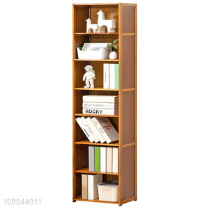 Online wholesale modern style bookshelf bamboo bookcase