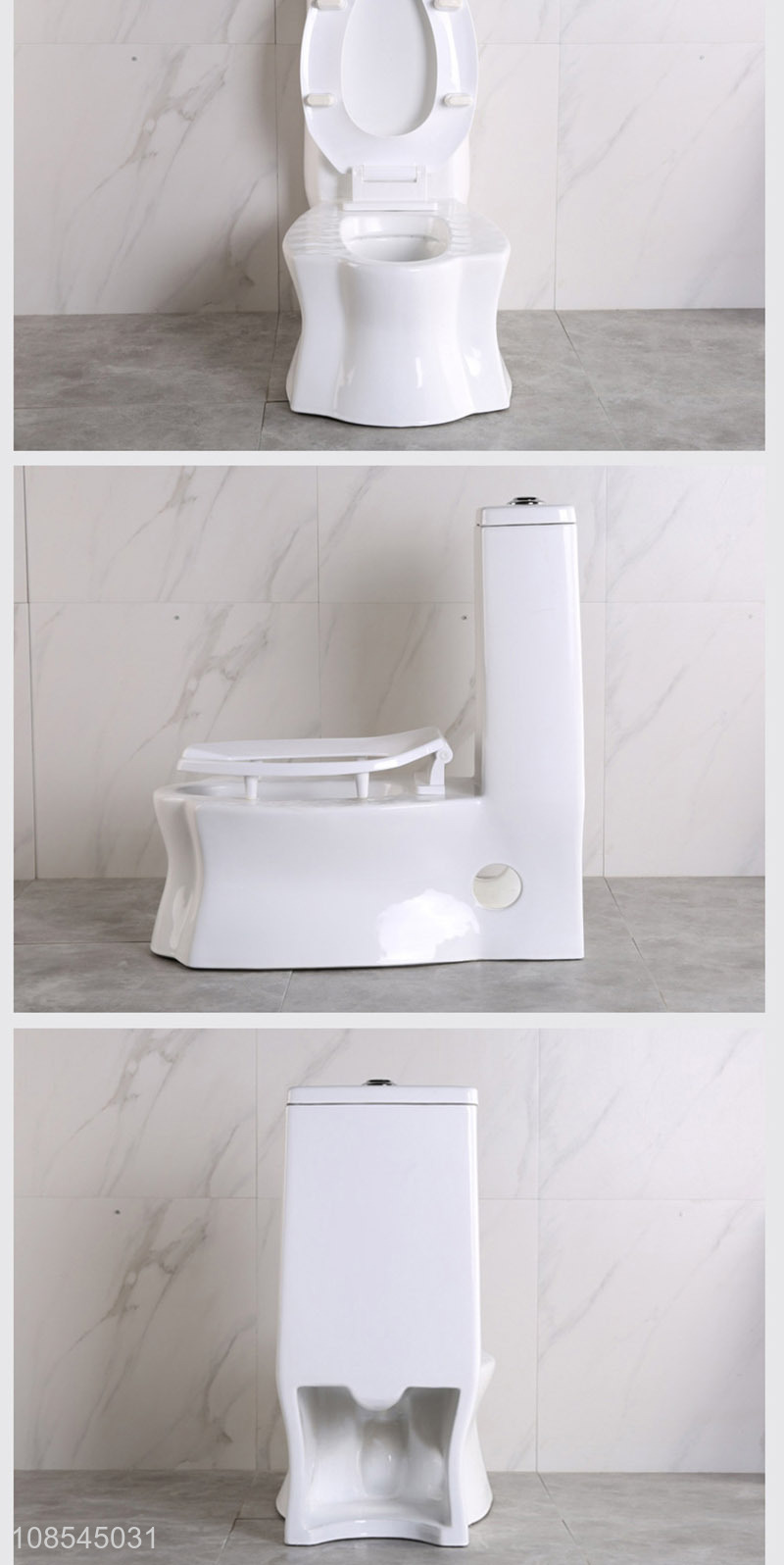 New product glazed dual purpose one piece ceramic washdown toilet