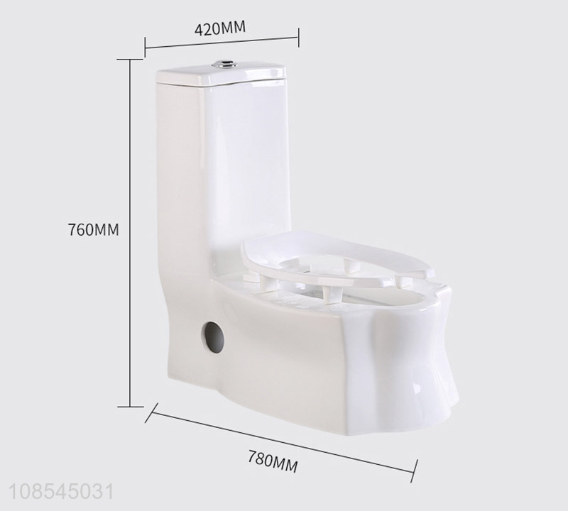 New product glazed dual purpose one piece ceramic washdown toilet