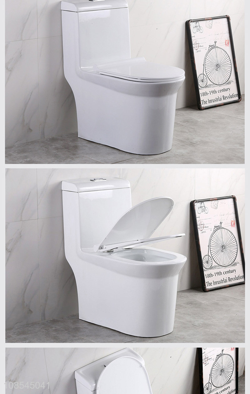 Wholesale large diameter anti ordour one-piece ceramic flush toilet