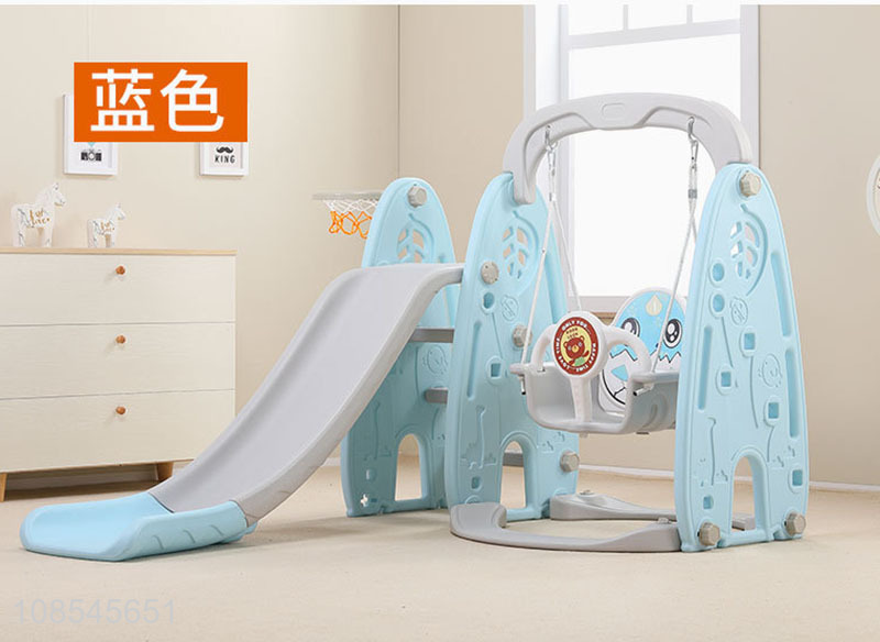 Good quality plastic swing and slide indoor kids toys