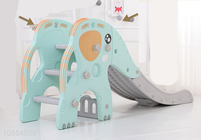 Top products elephant shape children slide toys basketball hoop set