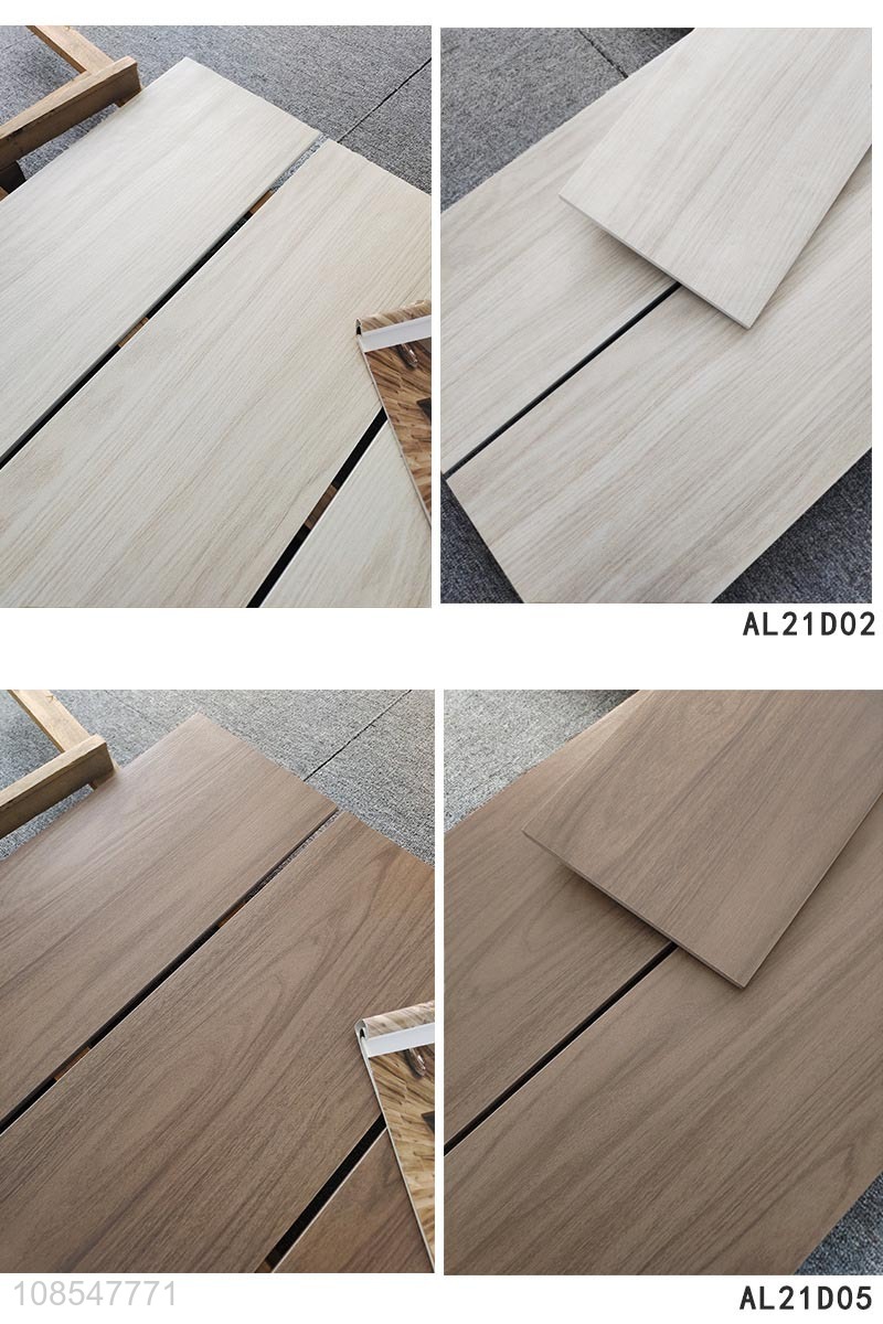 New products all-porcelain wood grain tile floor tile