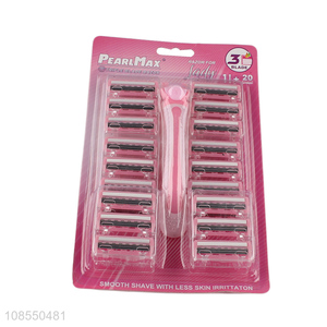 Factory direct sale disposable ladies triple blade razor