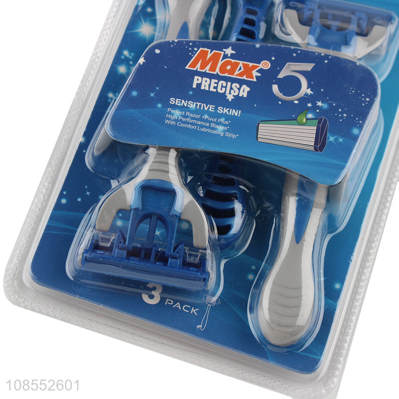 Good price 5 blades disposable razors with lubricating strip