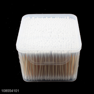 Hot sale 500pcs biodegradable organic bamboo stick cotton buds