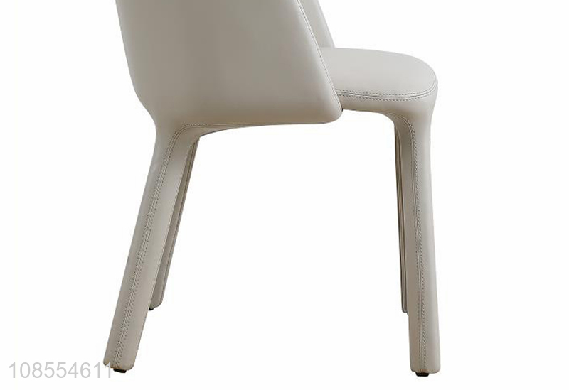 Wholesale simple pu leather upholstered dining chair for coffee shop