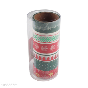 Hot selling decorative Christmas washi tape set for gift wrapping