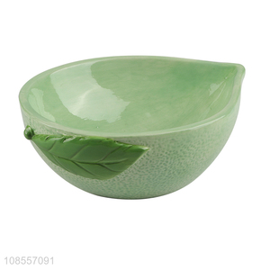 New design home restaurant leave shape ceramic bowl